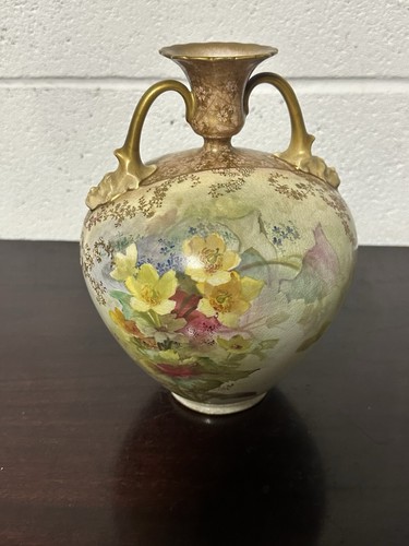 Rare Exquisite Antique Twin Handle Ovoid Shaped 1891-1901 Doulton Burslem Vase - Picture 14 of 22