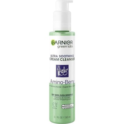 2 Garnier Green Labs Amino-Berry Soft Gentle Facial Cream Cleanser Hydrates