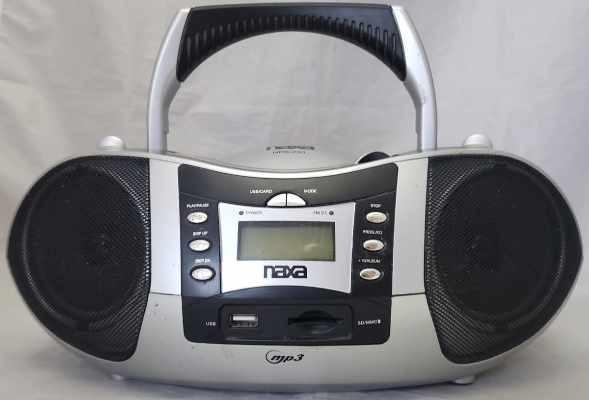 Naxa NPB-250 Portable CD Boombox Radio Player +MP3/CD +AM/FM/AUX