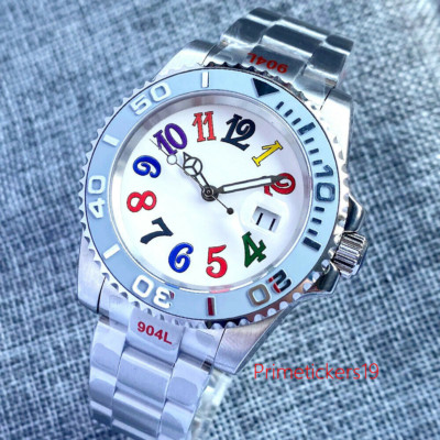 Bliger 40mm PT5000 MIYOTA Automatic Men Watch Multicolored Marks Sapphire Glass