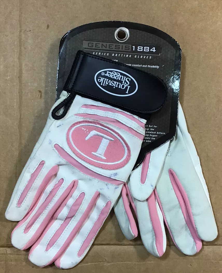 Pink softball sales batting gloves