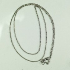 Sterling Silver 18" 1mm Cable Chain Necklace With Spring Clasp