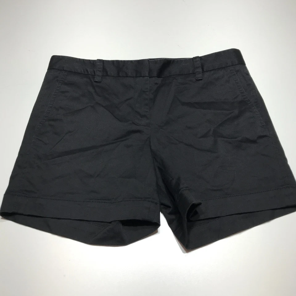Lord & Taylor Shorts Womens Size 6 Black Flat Front Chino Mid Rise Midi EUC - Image 3 of 4