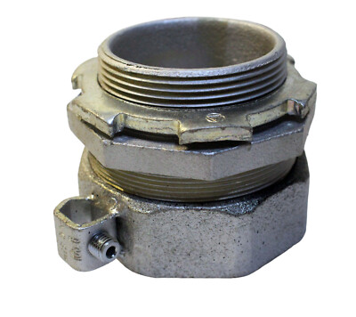 Appleton ST200-G 2'' Liquid Tight Galvanized Conduit Connector w/Ground Connectio