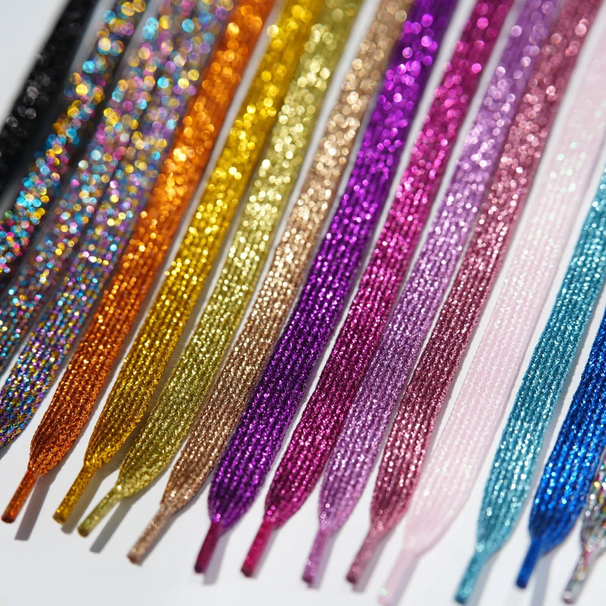 Metallic Glitter Shoelaces Replacement for Sneakers Converse Af1