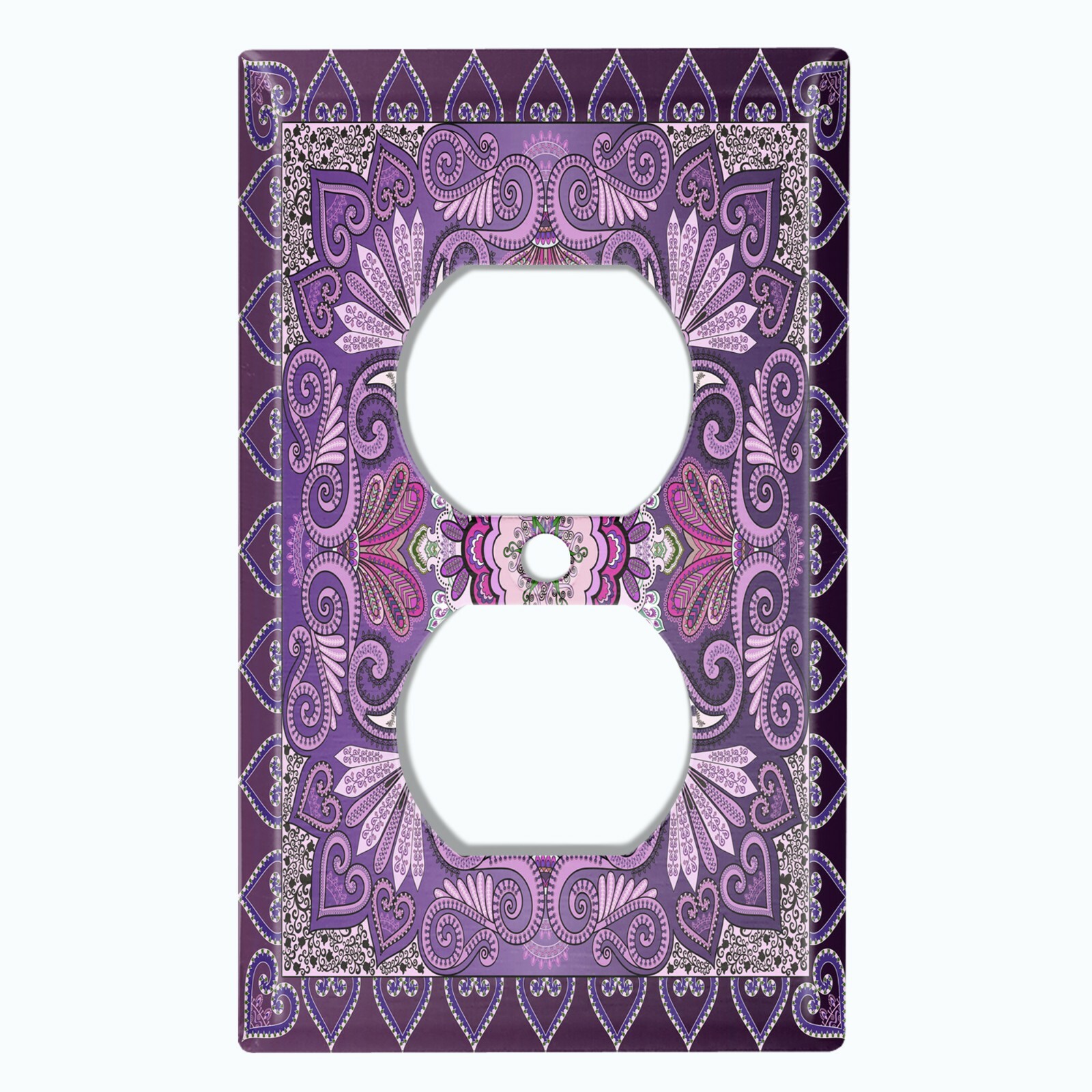 Purple Elegant Flower Tile Pattern Til065