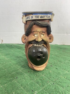 Vintage Jac Genovese Funny ugly face 3D Mug Art Gift Bowling Life In The Gutter