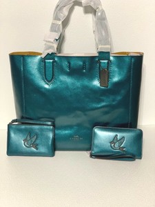 teal coach wallet