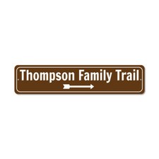 Customized Family Trail Lake House Cabin, Lodge Aluminum Metal Decor Sign