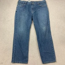 Carhartt Jeans Mens 40x30 Blue Relaxed Fit Denim Casual Workwear