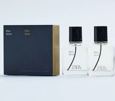      Zara Man SILVER & GOLD  Collection Eau de Toilette Set New In Box!