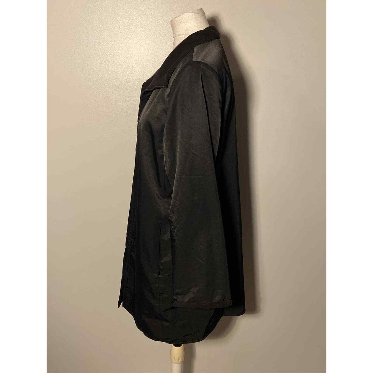 Giacca EILEEN FISHER Taglia L Nera Cotone/Lino - Nuova Con Etichetta, Valore $298!