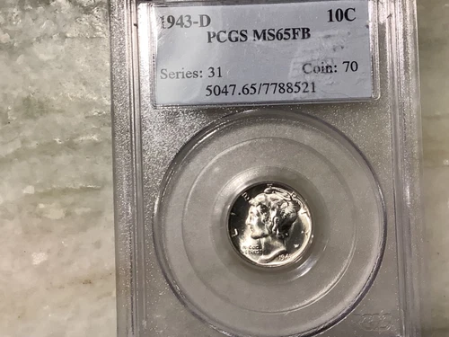 1943-D Silver Mercury Dime MS65 FB
