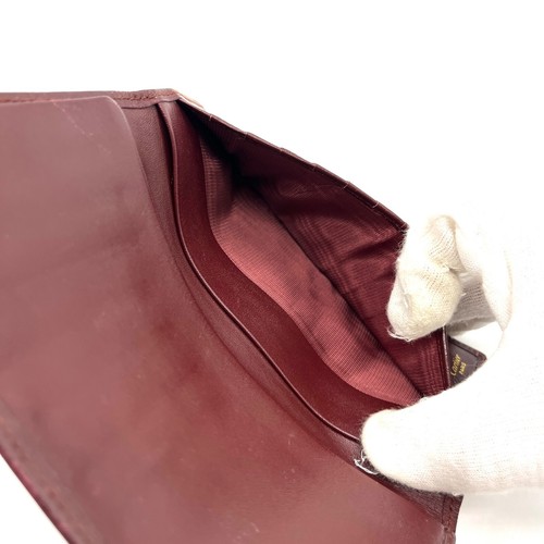 Cartier Wallet Must Bordeaux Leather Long Bifold Purse From Japan Authentic - Picture 13 of 15