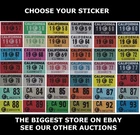 Year Month Sticker for California Retro Vintage License Plate Registration YOM