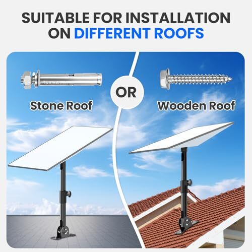 TS06 Heavy Duty Pivot Roof Mount Fit for Starlink Gen 3/V4, Adjustable - Picture 2 of 7