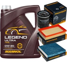 Inspektionspaket MANNOL Legend Ultra 0W-20 5L f&uuml;r Toyota Yaris 1.5 Hybrid 1.0