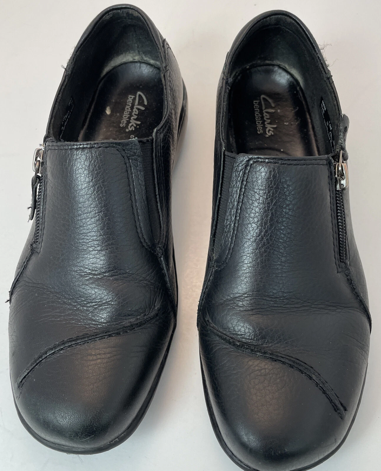 Mocassini Clarks Bendables taglia 7 5 M neri 80628 Maggilyn comodi con cerniera