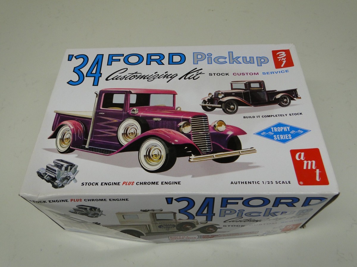 amt 34 Ford Pickup 1120/12 Model Kit 1/25 Scale Open Box Sealed