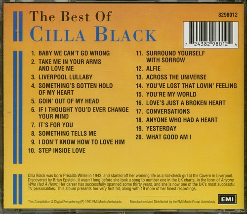 Cilla Black - The Best Of Cilla Black (CD) - Pop Vocal - Imagen 2 de 2