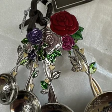 GANZ Measuring Spoons Color Recipe For Love ER75242 4 pc set NEW in Box