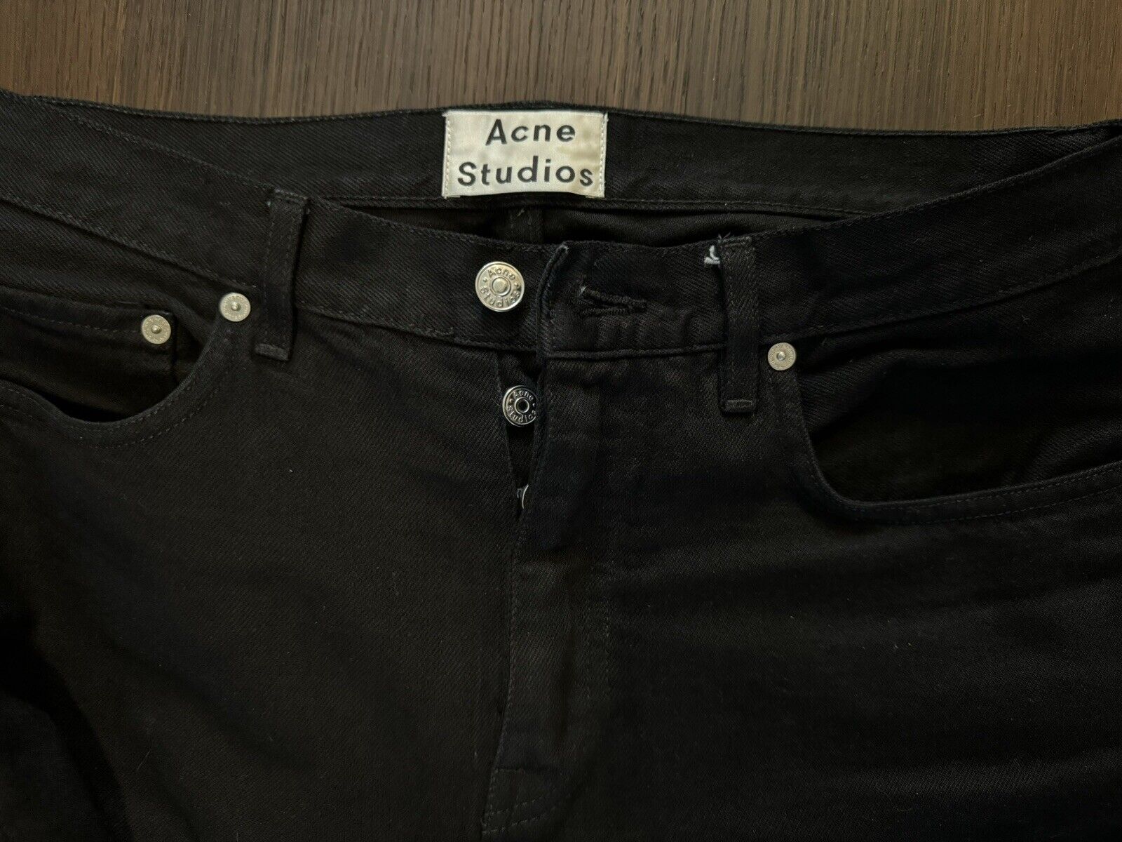 Acne Studios Van Mid VTG Black Denim Jeans size 3… - image 3