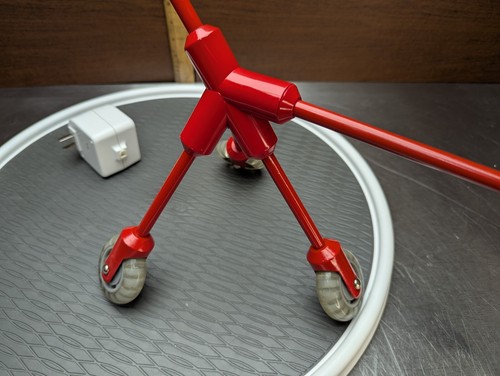 Very Good Vintage Ikea Kila red tripod rolling table desk lamp 2001 Harry Allen - Picture 10 of 18