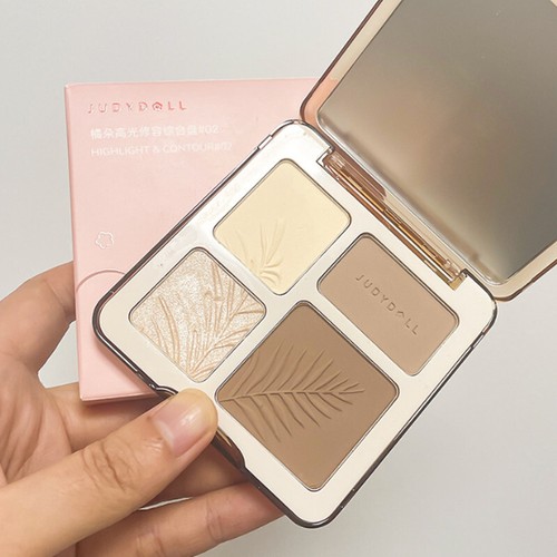 Judydoll Facial Highlighter Makeup Palette Brighten Contour Shimmer Matte Powder - Picture 8 of 14
