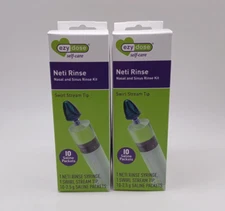 Sinus & Allergy Relief Syringe – 2 Pack | Nasal Rinse Irrigator for Home/Travel