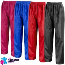 KIDS WATERPROOF OUTDOOR RAIN OVER TROUSERS CHILDS  BOYS OR GIRLS   3yrs to 12yrs