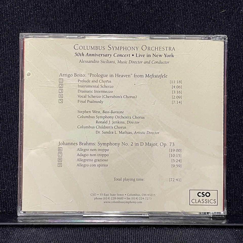 Columbus Symphony Orchestra CSO Live In New York CD Alessandro Siciliani Signed - Imagem 4 de 4