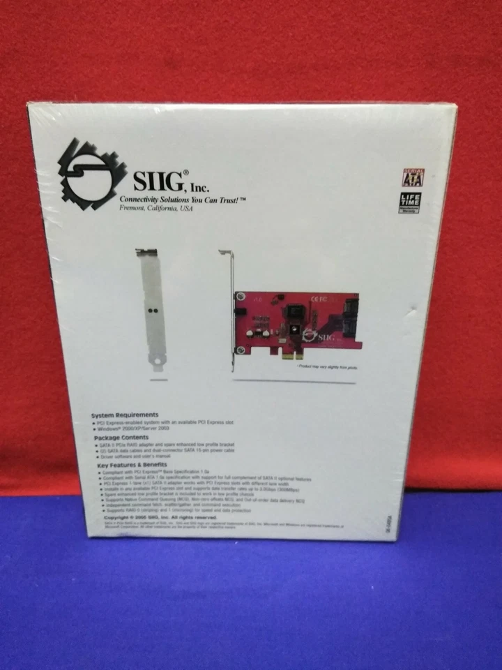 SIIG SATA II PCIE RAID ADD SERIAL ATA II CONNECTIVITY SPEED - Image 3 of 4