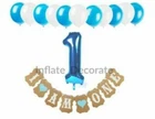 Happy 1st Birthday Balloons Bunting Banner Baby Boy First Birthday Party Decor