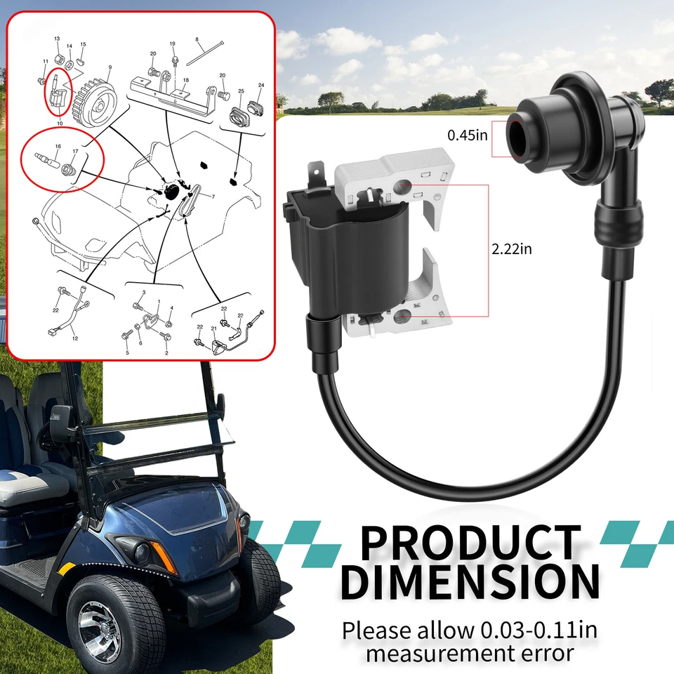 Tapa de cable de bujía de bobina de encendido para Yamaha G11 G16 G20 G21 G23 G22 G27 G28 A Foto 2 de 4