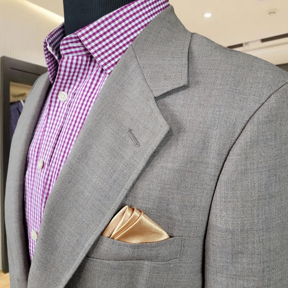 复古 Orvis 美国运动外套金色双扣男式米色夹克外套 42S — 第 3/4 张图片