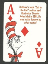 Dr. Seuss Theodor Geisel The Cat in the Hat Neat Playing Card #1Y9