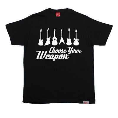 Chitarra T-Shirt Uomo Divertente Elettrico Acustiche Bass Amp Amplificatore