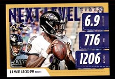 2020 Score Next Level Stats Gold Parallel #NLS-LJ Lamar Jackson
