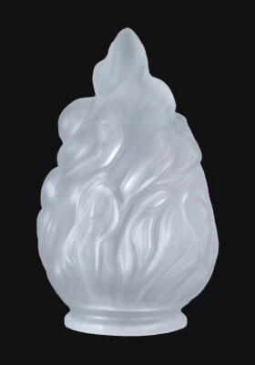 LAMP 7 1/4" Satin Crystal Stalactite Glass Pendant Flame Shade 3 1/4" fitter 820JB