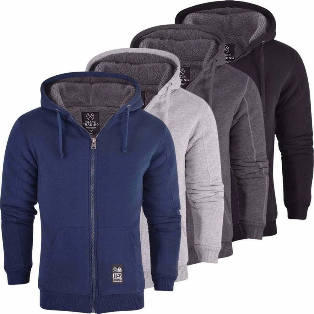 Mens High Quality Padded Borg Fleece Lined Full Zip Up Hoodie Sweatshirt Jacket
Opens in a new windo