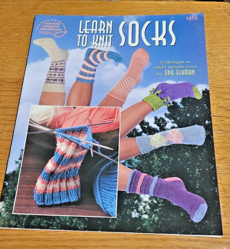 Learn to Knit Socks Book -  Edie Eckman - 12 designs using sport yarn - Imagen 1 de 2