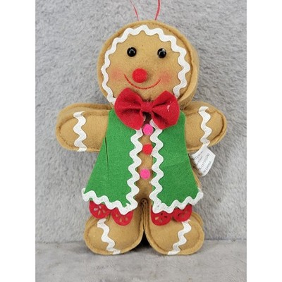 Hobby Lobby Gingerbread Man Plush Christmas Ornament 8 Inch Felt Decor HL