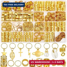 259 Pcs Hair Jewelry, Hair Accessories for Braids Silver Loc Jewelry for Hairs D