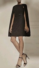 Badgley Mischka Cape Dress Black 8