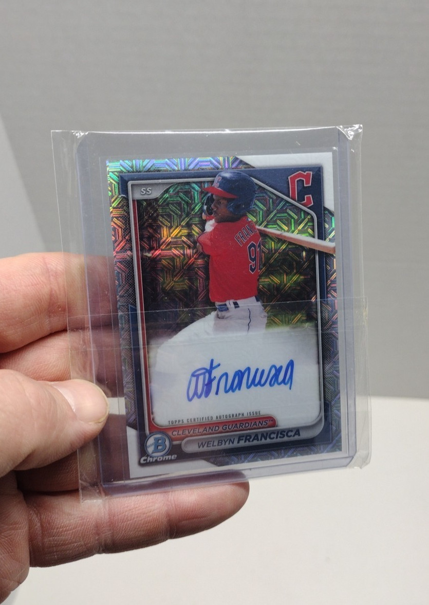 2024 Bowman Chrome WELBYN FRANCISCA Blue Mojo Refractor Auto #BMA-WF