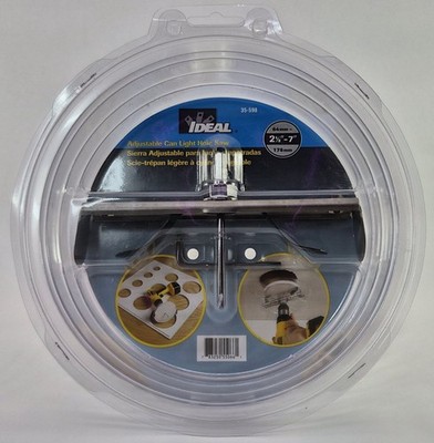Ideal Industries 35-598, Adjustable Can Light Hole Saw, 10 Sizes from 2.5  - 7 