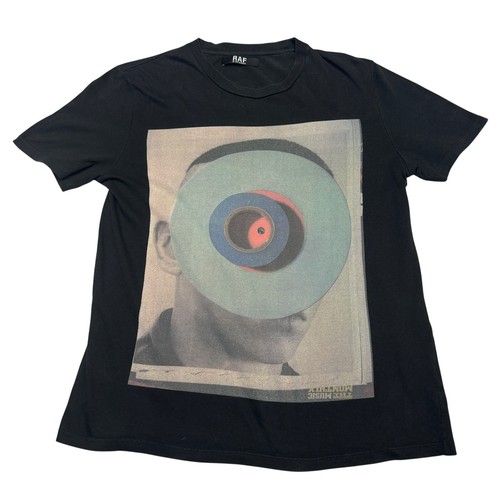 Raf Simons, Vintage 2000s Raf Simons Abstract Short Sleeve T Shirt Men's M Y2K Archival