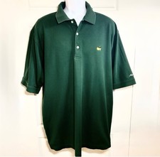   Vintage Masters Golf Shirt Green Augusta National 60s Two Ply Mercerized XL  