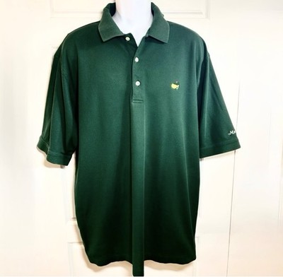  Vintage Masters Golf Shirt Green Augusta National 60s Two Ply Mercerized~XL 