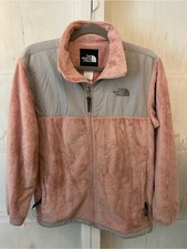 Y2K The North Face Pink and Gray Extra Large Youth Kids' Fleece Jacket Cozy